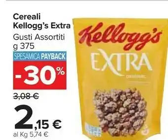 Carrefour Market Kelloggs Kellogg's - Extra Chocolate 375 G(ml) offerta