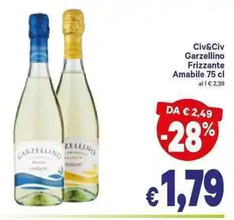 A&O Civ&Civ Garzellino Frizzante Amabile 75cl offerta