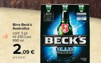 Carrefour Becks Birra Analcolica offerta