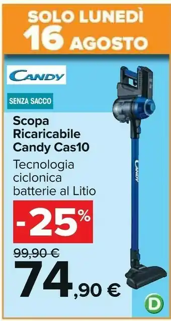 Carrefour Candy Cas 10 Scopa Ricaricabile offerta