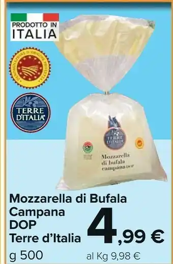 Carrefour Terre d'Italia Mozzarella Di Bufala Campania DOP offerta