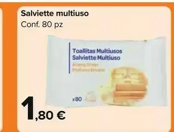 Carrefour Salviette Multiuso offerta