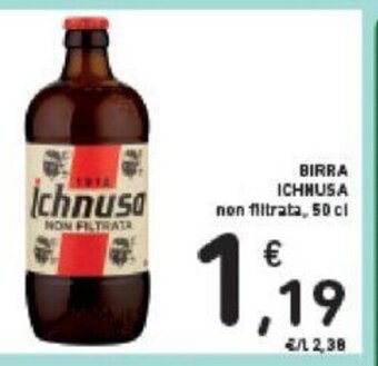 Conad Birra Ichnusa non filtrata, 50 cl offerta