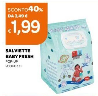 Ekom Salviette Baby Fresh Pop-Up 200 pezzi offerta