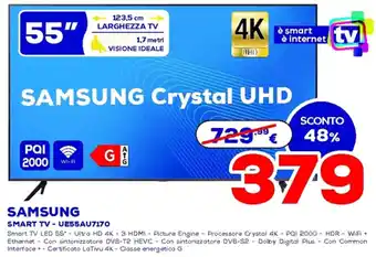 Euronics Samsung Smart TV - UE55AU7170 offerta