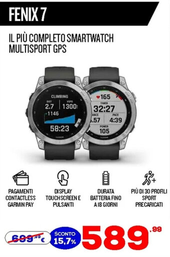 Euronics Fenix 7 Il Più Completo Smartwatch Multisport GPS offerta