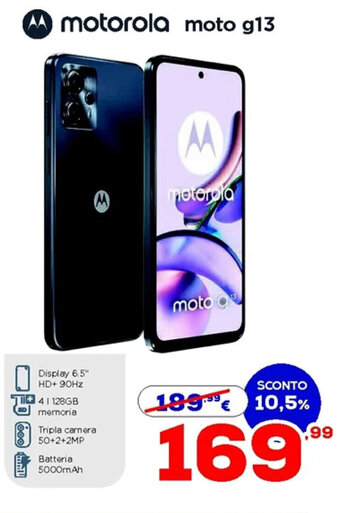 Euronics Motorola moto g13 offerta