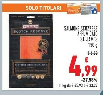 Conad Margherita St.james Salmone Scozzese Affumicato 150 G offerta