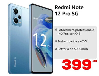 Euronics Xiaomi Redmi Note 12 Pro 5G offerta