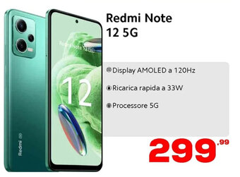 Euronics Xiaomi Redmi Note 12 5G offerta