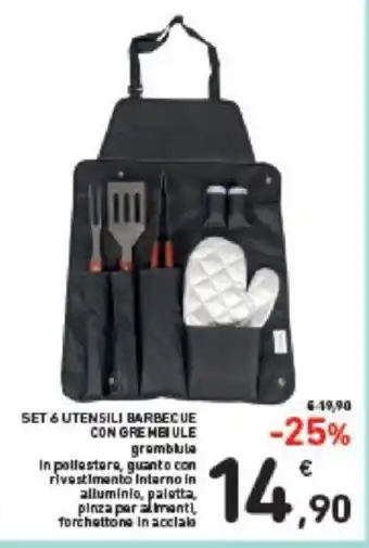 Conad Set & Utensili Barbecue Con Grembiule offerta