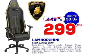 Euronics Lamborghini Sedia Gaming Chair offerta