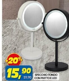 Risparmio Casa Specchio tondo con piatto e led offerta