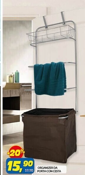 Risparmio Casa Organizer da porta con cesta offerta