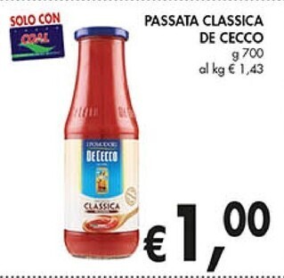 Coal De cecco passata classica offerta