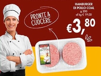 Coal Coal hamburger di pollo offerta