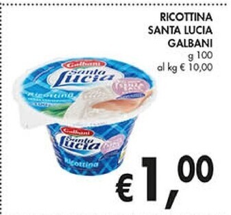 Coal Galbani ricottina santa lucia offerta