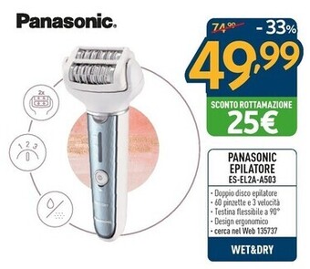 Sinergy Panasonic epilatore es-el2a-a503 offerta
