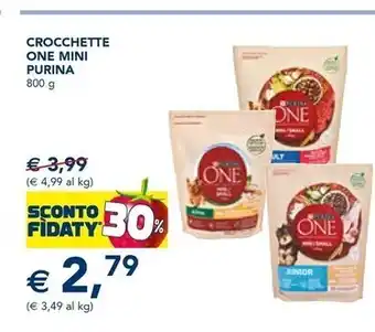 Esselunga Purina crocchette one mini offerta