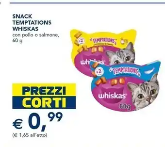 Esselunga Whiskas snack temptations offerta