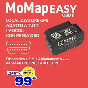 Euronics MoMap Easy OBD II offerta