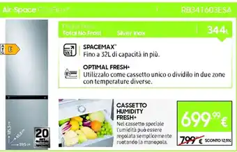 Euronics Samsung Frigorifero Total No Frost RB34T603ESA offerta