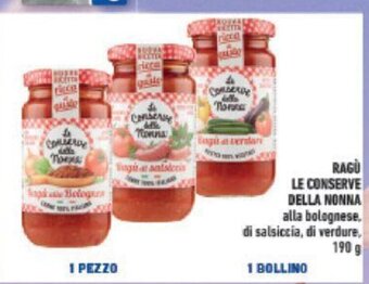 Conad Ragù Le Conserve Della Nonna 190 g offerta