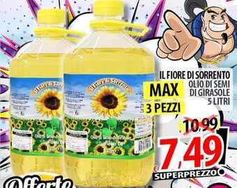 Il Genio Supermercato Il Fiore di Sorrento Olio di Semi di Girasole 5 litri offerta