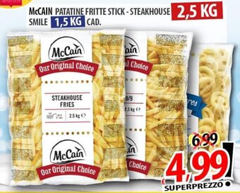 Il Genio Supermercato McCain Patatine Fritte Stick - Steakhouse Smile 1,5 kg offerta