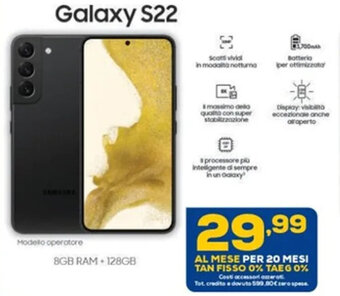 Euronics Samsung Galaxy S22 offerta