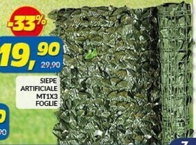 Risparmio Casa Siepe artificiale mt1x3 foglie offerta