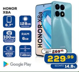Euronics Honor X8A offerta