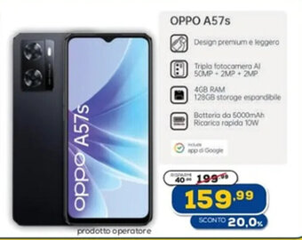 Euronics Oppo A57s offerta