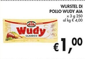 Coal Aia wurstel di pollo wudy offerta