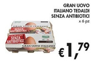 Coal Tedaldi gran uovo italiano senza antibiotici offerta