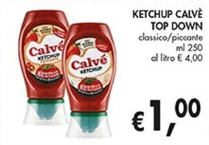 Coal Calvè ketchup top down offerta