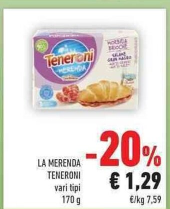 Conad City La Merenda Teneroni vari tipi 170 g offerta