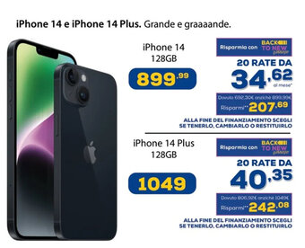 Euronics iPhone 14 128GB offerta