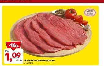 DPiù Scaloppe di bovino adulto offerta