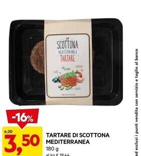 DPiù Tartare di scottona mediterranea offerta