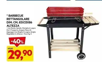 DPiù Barbecue rettangolare offerta