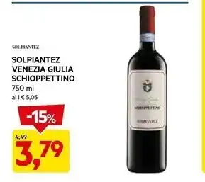 DPiù Solpiantez venezia guilia schioppettino offerta