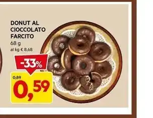 DPiù Donut al cioccolato farcito offerta