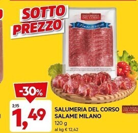 DPiù Salumeria del corso salame milano offerta