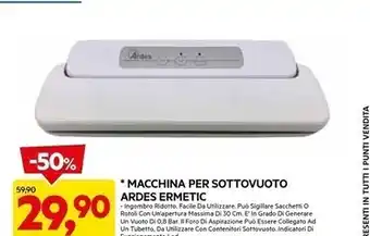 DPiù Ardes macchina per sottovuoto ermetic offerta