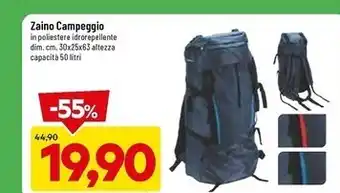 DPiù Zaino campeggio offerta