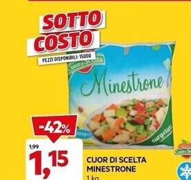 DPiù Cuor di scelta minestrone offerta