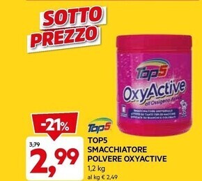 Top5 smacchiatore polvere oxyactive