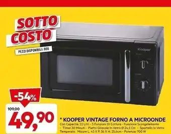 Kooper vintage forno a microonde