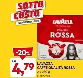 DPiù Lavazza caffè qualità rossa offerta